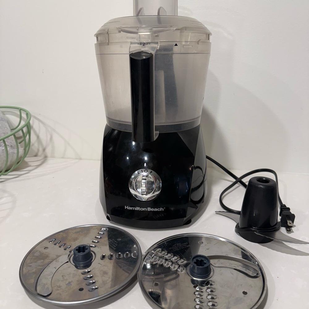 Hamilton Beach Black and Silver Food Processor